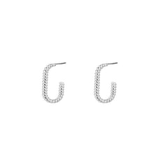 Lade das Bild in den Galerie-Viewer, Twist Ohrringe Edelstahl klein - Silber