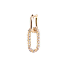 Lade das Bild in den Galerie-Viewer, Mini Square Hoop Ohrringe mit Zirkonia