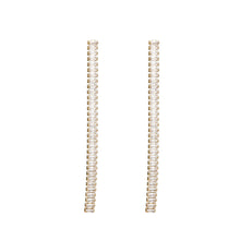 Lade das Bild in den Galerie-Viewer, Full Shine Baguette Earrings Gold Long