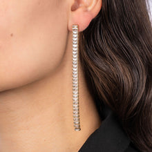 Lade das Bild in den Galerie-Viewer, Full Shine Baguette Earrings Gold Long