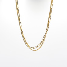 Lade das Bild in den Galerie-Viewer, Halskette Edelstahl vergoldet 2-reihig