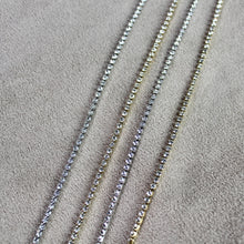 Lade das Bild in den Galerie-Viewer, Armband Edelstahl mit Steinen besetzt 14 K vergoldet - Gold - Silber