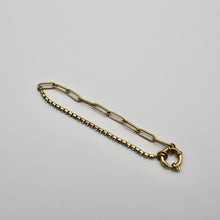 Lade das Bild in den Galerie-Viewer, Armband Edelstahl Mix - Gold