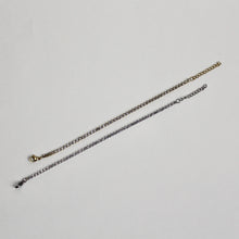 Lade das Bild in den Galerie-Viewer, Armband Edelstahl mit Steinen besetzt 14 K vergoldet - Gold - Silber