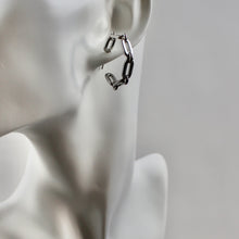 Lade das Bild in den Galerie-Viewer, Ketten Ohrringe Creolen Edelstahl - Silber