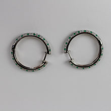 Lade das Bild in den Galerie-Viewer, Silber Creolen Green