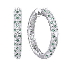 Lade das Bild in den Galerie-Viewer, Silber Creolen Green