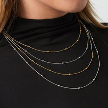 Lade das Bild in den Galerie-Viewer, Bicolor Multi Dots Layers Necklace Gold Silver
