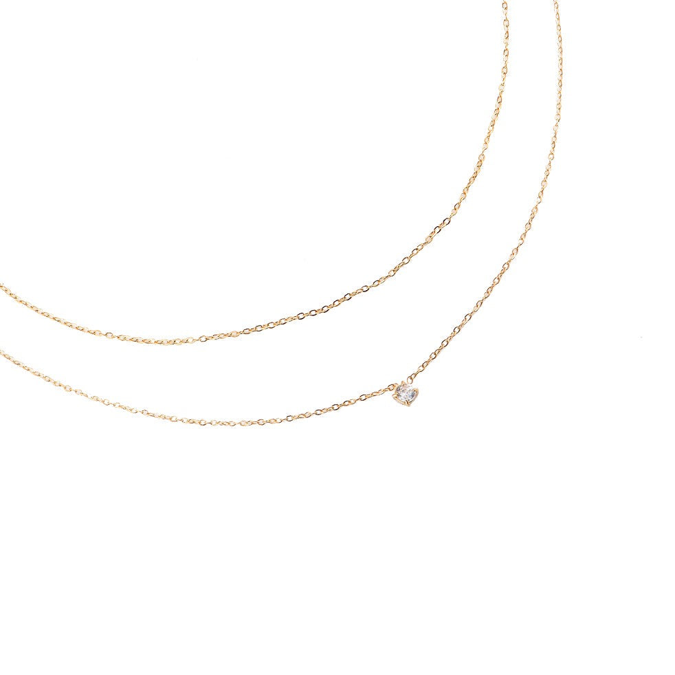 Two Layers Necklace Gold