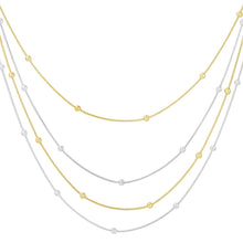 Lade das Bild in den Galerie-Viewer, Bicolor Multi Dots Layers Necklace Gold Silver
