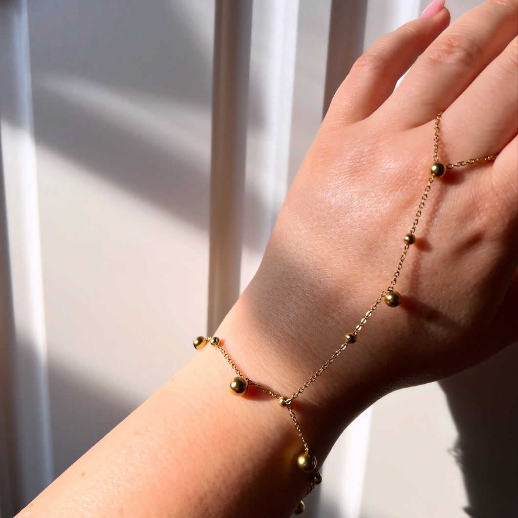 Handchain Gold Kugel