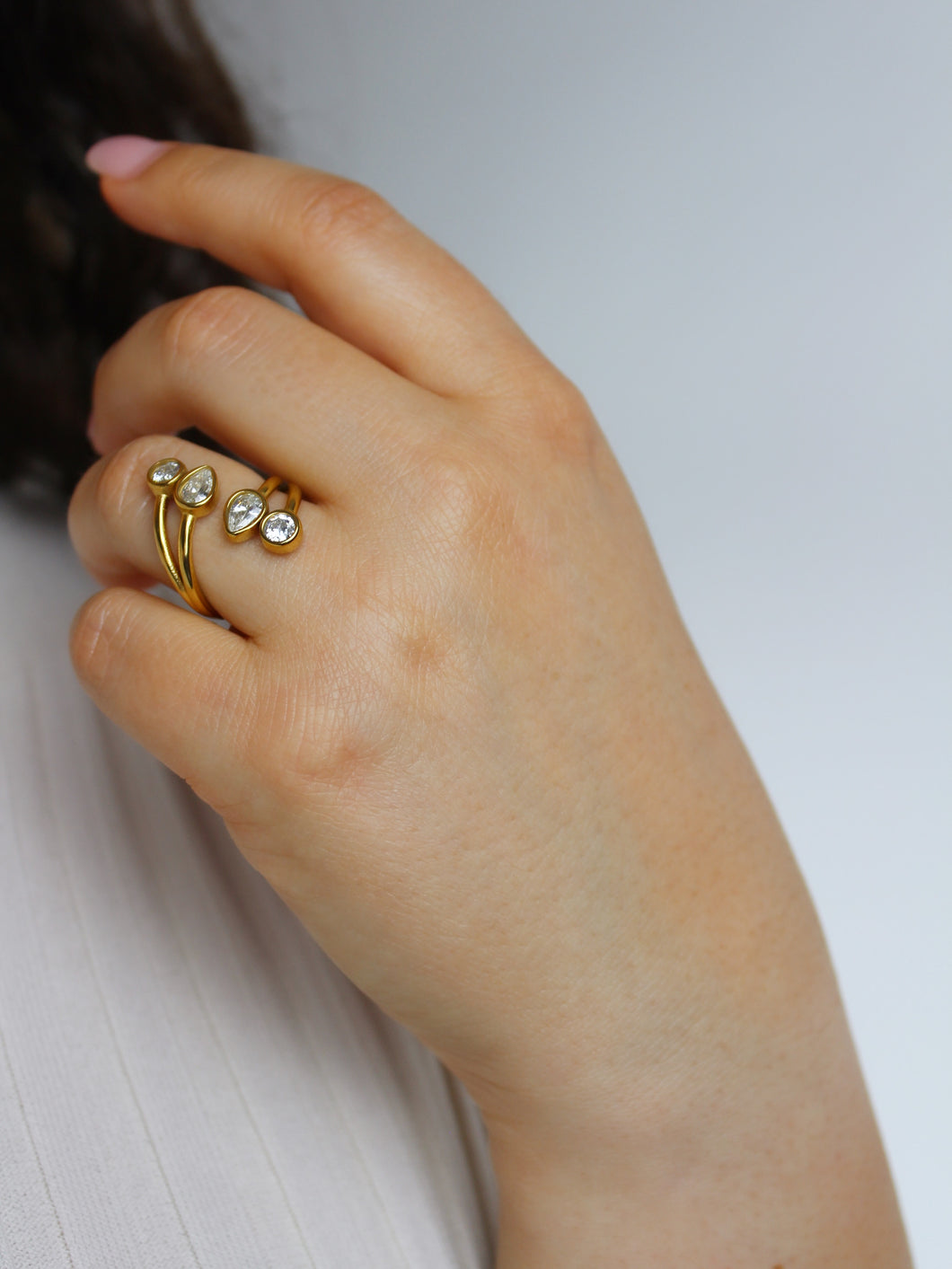 Multi Stone Ring Gold