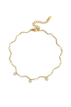 Lade das Bild in den Galerie-Viewer, Wavy Anklet Gold
